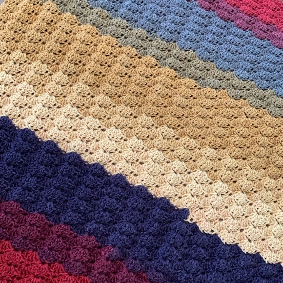 NEW Multicolor Crochet Baby Blanket - Picture 2 of 2